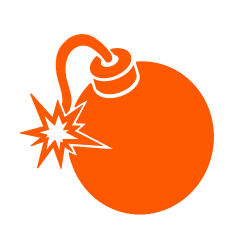The symbol of the Demolition Archetype: A orange bomb.