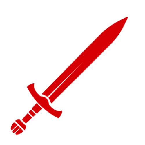 The symbol of the War Archetype: A red sword.